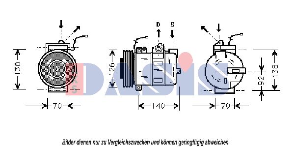 AKS DASIS Kompresors, Gaisa kond. sistēma 850487N